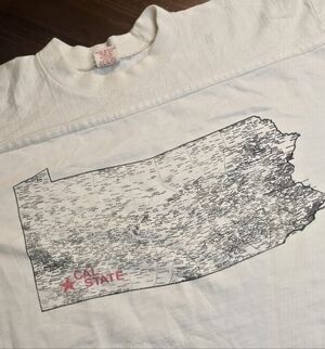 Vintage 80s University of Pennsylvania Cal State T-Shirt Large